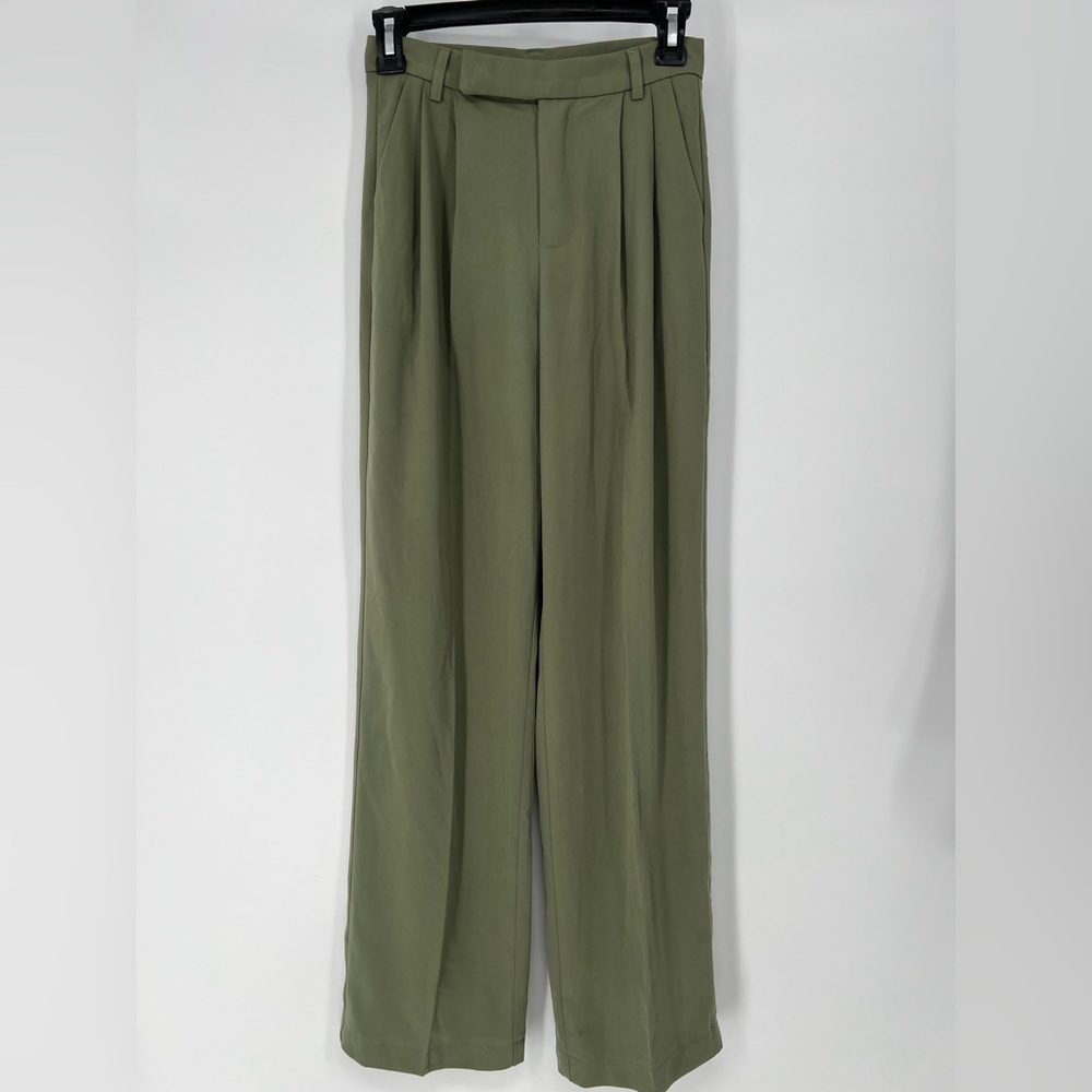 MOSES QUEEN SAGE GREEN BAGGY TROUSERS SOFT AND FLOWING FABRIC NWOT